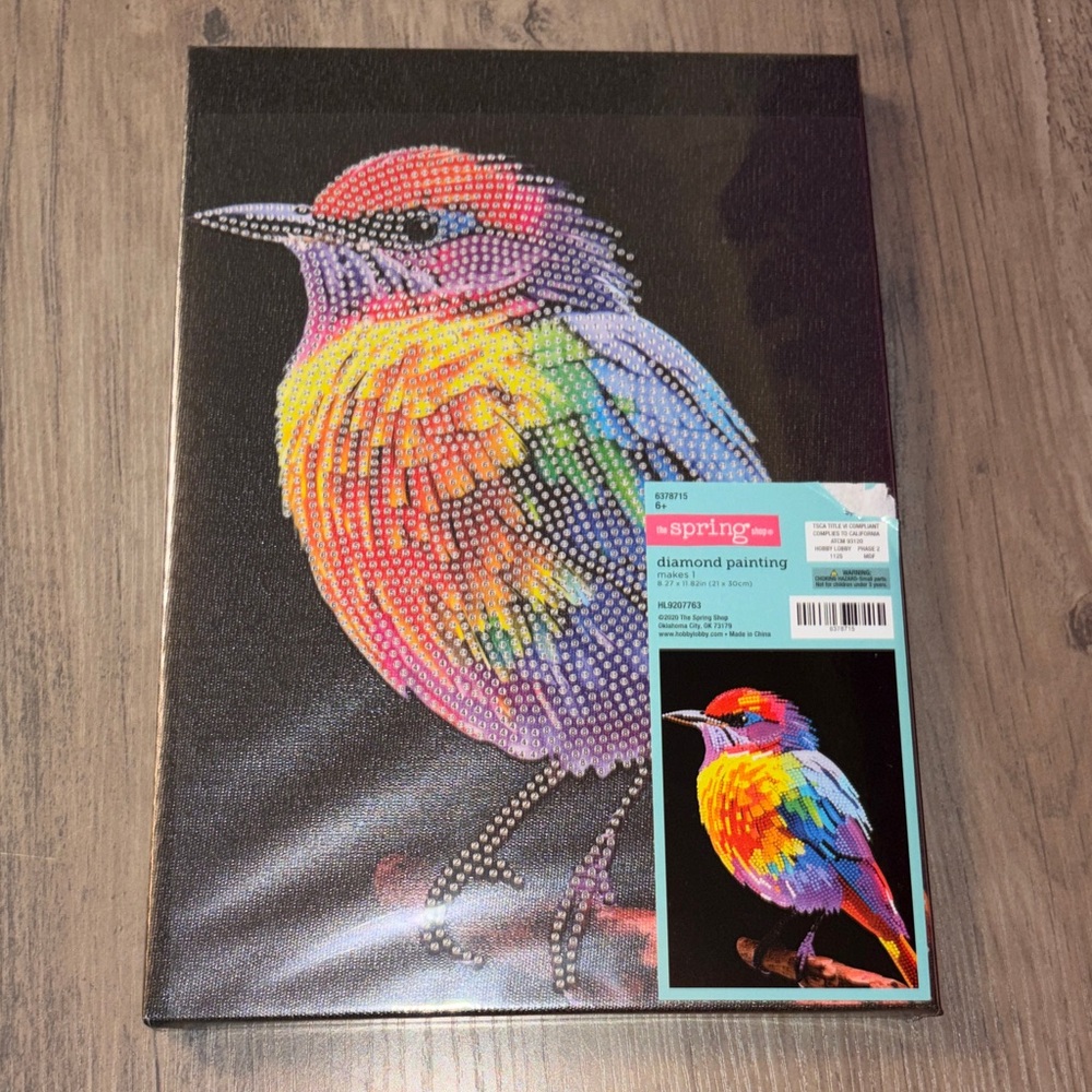 🆕💜 Hobby Lobby Colorful Bird Diamond Painting Kit DIY Art Craft